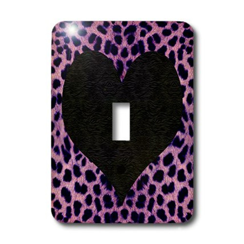 3dRose LLC lsp_20396_1 Punk Rockabilly Purple Cheetah Animal Print Black Heart - Single Toggle Switch 3dRose LLC lsp_20396_1 Punk Rockabilly Purple Cheetah Animal Print Black Heart - Single Toggle Switch