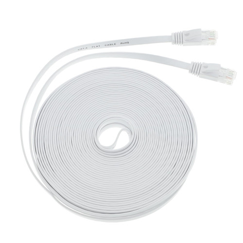 UKCOCO 6 Cable Cord for Tv Patch Cable Tv Cable Patch Cord Networking Cord Internet Cable Internet Cord Network Cable Copper Flat Ethernet White