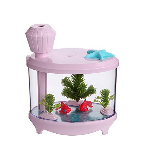 Amoos Cool Mist Humidifier, 460ml Portable humidifier, Ultrasonic Humidifiers for Bedroom Baby, Premium Humidifying Unit with Whisper-Quiet Operation, Waterless Auto Shut-Off (Pink)