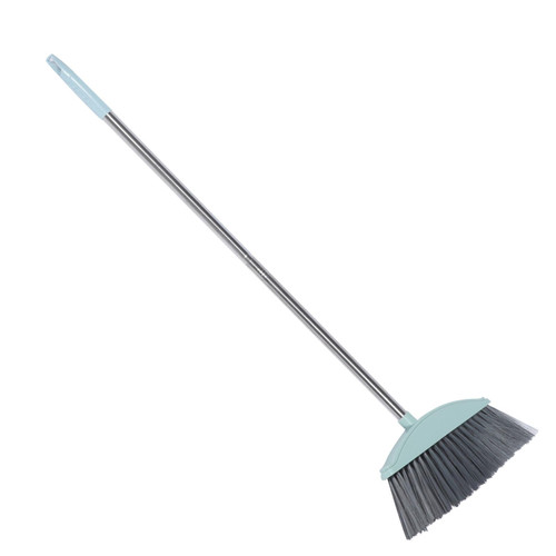 Homoyoyo Heavy Duty Broom, Outdoor Broom Floor Cleaning Broom with Long Stainless Steel Handle Indoor Angle Brooms Push Broom Pet Hair Broom for Garage Lobby Office