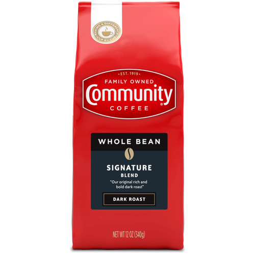 Community Coffee Signature Blend Dark Roast, Premium Whole Bean Signature Blend, 12 Ounce (Pack of 1) Community Coffee Signature Blend Dark Roast, Premium Whole Bean Signature Blend, 12 Ounce (Pack of 1)