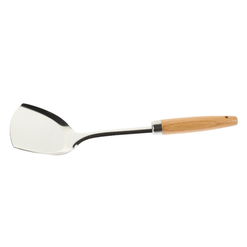 Spatula Stainless Steel Cookware Cooking Utensil Stainless Steel Wok Stirrer Wok Turner Wok Tool Chinese Wok Utensil Wok Flipper Wok Utensils Wok Chuan Spoon Shovel Non Stick Wood