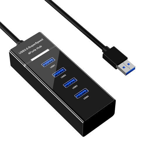 Tianle USB Hub, 4-Port USB 3.0 Ultra Slim Data Hub Portable USB Splitter Compatible with MacBook Air, iMac, Surface Pro, Laptop, USB Flash Drives, Mobile HDD