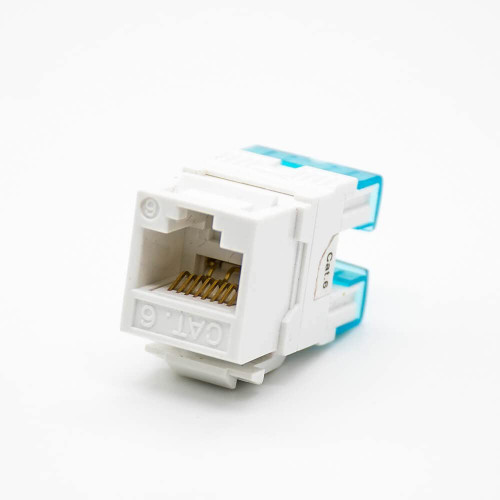 Elecbee Keystone Jack RJ45 Cat6 Straight Unshielded Single Port Through Hole