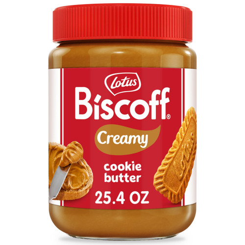 Lotus Biscoff, Cookie Butter Spread, Creamy, non GMO + Vegan, 25.4 oz, Pack of 1