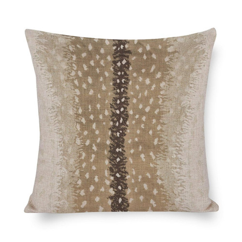POMOTER Antelope Pillow Covers, Square Fawn Animal Antelope Gold White Print Modern Accent Linen Throw Pillow Covers 18"x18" Cushion Case Sham for Couch Bed Home Sofa Decorative