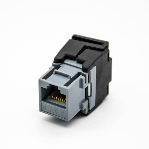 Elecbee Cat6 RJ45 Jack 180 Degree Unshielded Toolless Single Port Network Module