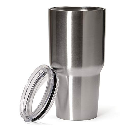 BESTY 20oz Tumbler Stainless Steel Vacuum Insulated Double Wall Travel Tumbler Durable Insulated Coffee Mug Thermal Cup with Splash Proof Lid Silver