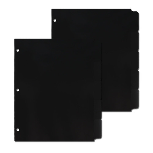 Koqye Binder Index Dividers, Pink Plastic Dividers for 3 Ring Binder - Pink Binder Dividers, Binder Dividers with Tabs, Binder Tabs Perfect for School or Office Use (Black, 10 Dividers)