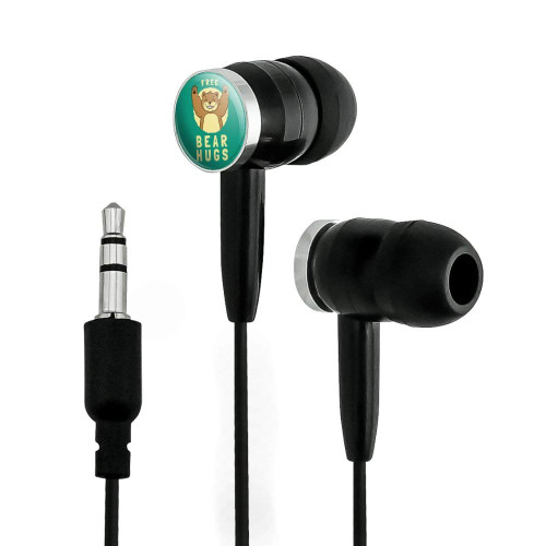 GRAPHICS & MORE Free Bear Hugs Funny Humor Novelty in-Ear Earbud Headphones