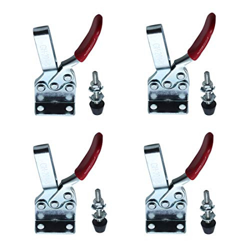Autoly Toggle Clamp Quick-Release Horizontal Clamp Hand Tool, Clamping Force 198lbs, 4 Packs, GH-201-B