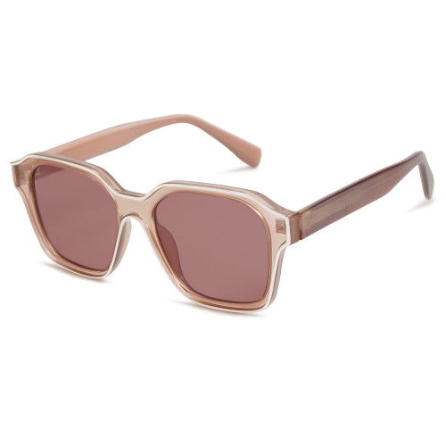 SOJOS Classic Square Sunglasses for Men Women Retro Trendy Shades UV400 Protection SJ2263 with Transparen Brown Frame/Transparent Purple Red Lens SOJOS Classic Square Sunglasses for Men Women Retro Trendy Shades UV400 Protection SJ2263 with Transparen Brown Frame/Transparent Purple Red Lens