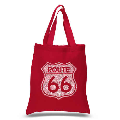 LA POP ART, Cities Along Route 66 - Tote Bag Red
