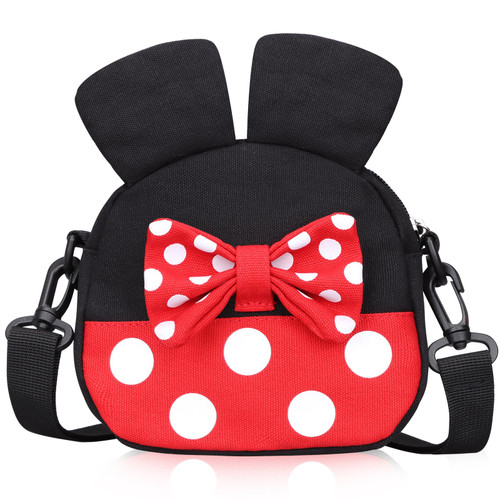 Cute Disney Crossbody Bag for Little Girls Toddler Minnie Mouse Crossbody Purse Kids Small Shoulder Bags Mini Cartoon Cross Body Bag with Mouse Ears