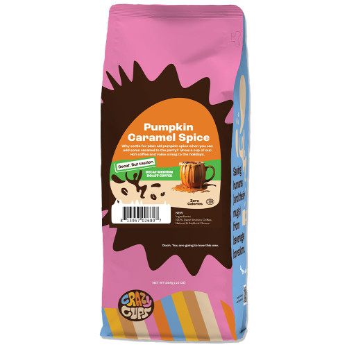Crazy Cups Flavored Decaf Ground coffee, Pumpkin Coffee, Flavored Ground Coffee, Decaffeinated Coffee For Brewing Decaf Pumpkin Spice Coffee Hot or Iced Coffee, 10 oz Bag Crazy Cups Flavored Decaf Ground coffee, Pumpkin Coffee, Flavored Ground Coffee, Decaffeinated Coffee For Brewing Decaf Pumpkin Spice Coffee Hot or Iced Coffee, 10 oz Bag