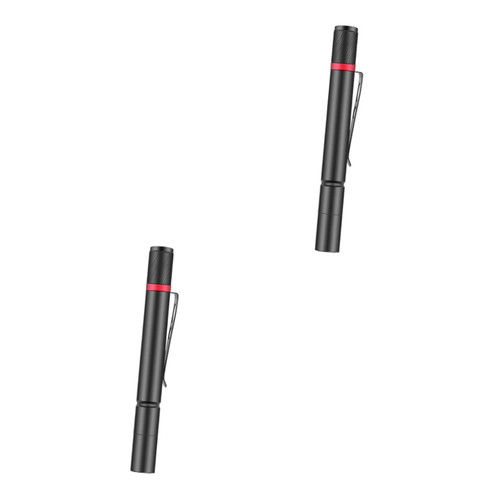 BESTonZON 2pcs Pen Light Doctor Pen USB Rechargeable Flashlight Rechargeable Led Flashlight Pen Lamp with Clip Mini Flashlight Highlight Flashlight Waterproof Pen Nurse Aluminum Alloy Small