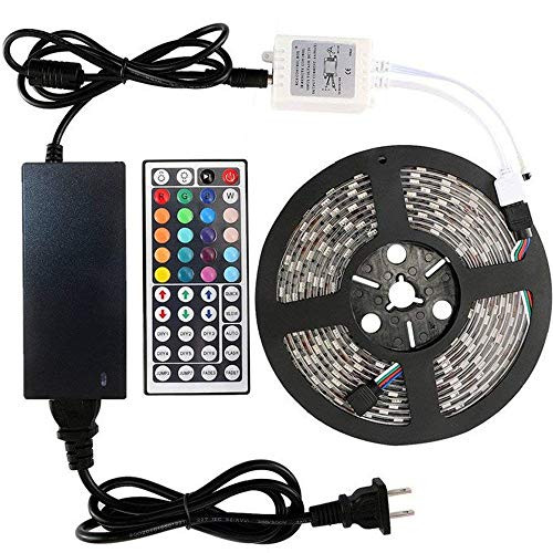 Led Strip Lights, 16.4ft/5M LED Light Strip 300 LED Lights SMD 5050 Waterproof Flexible RGB Strip Lights, LED Tape Lights, 12V Strip Lighting for Bedroom (16.4ft/300 LED)