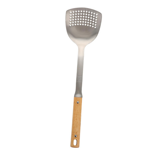 Stainless Steel Shovel Egg Spatula Kitchen Utensils Turner Spatula Stainless Steel Cooking Shovel Wide Spatula Bbq Spatula Utensil Spatula Wok Wooden Handle 304 Stainless Steel