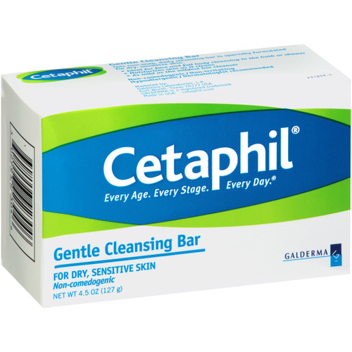 Cetaphil Gentle Cleansing Bar, Antibacterial - 4.5 oz