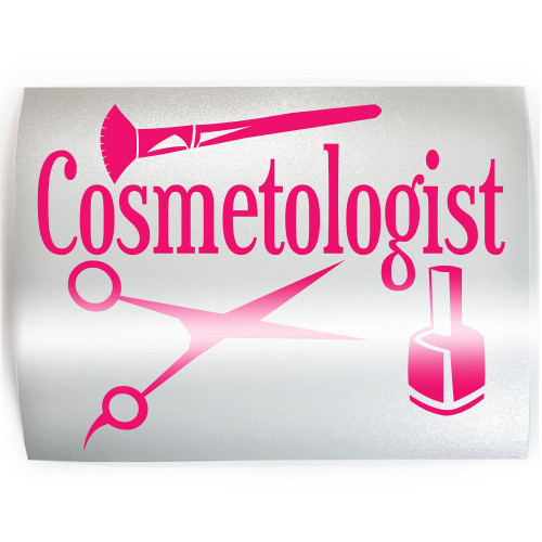 COSMETOLOGIST Hair Nails Facial Stylist - PICK COLOR & SIZE - Salon Hairdresser Vinyl Decal Sticker C