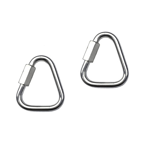 JCPLYNN 2Pcs 316 Stainless Steel Delta Quick Link 5/32"(4mm) - 3/8"(10mm) Marine Grade Triangle (M4)