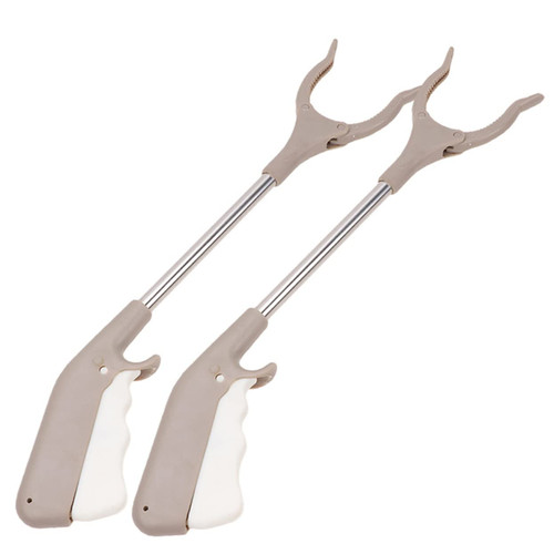 Healeved 2pcs Clip Picker Grabber Pickup Tool Rubbish Picker Garbage Durable Clip Garbage Cleaning Picker Rubbish Grabber Picker Upper Grabber Trash Picker Garbage Folder Plastic Metal