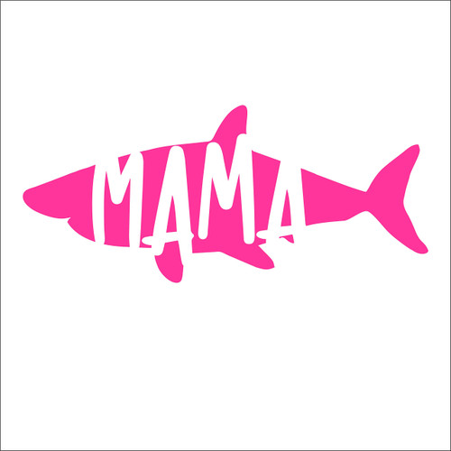 Mama Shark Vinyl Die Cut Decal Sticker for Car Laptop etc.