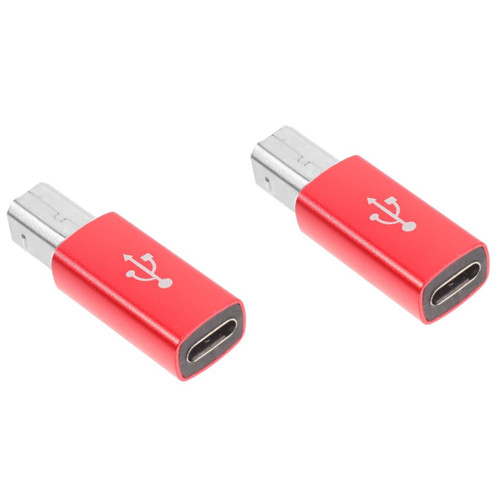 UKCOCO 2pcs Typec Adapter Printers Conversion Adapters Piano Accessories USB c to USB b Piano Audio Adapters Midi Converter Laptop USB a to b Aluminum Alloy Electric Piano Electronic Drum