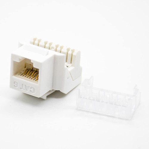 Elecbee Cat6 RJ45 Modular Jack Unshielded Angled CAT6 Single Port Keystonge Jack