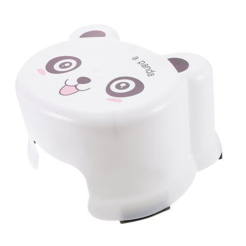 USHOBE Cartoon Plastic Stool Bathroom Stool for Toddlers Toddler Step Stool Round Ottoman Table Step stools for Kids Toddlers Stool Toddler Stool Helper Baby Bathroom Chair White Poo