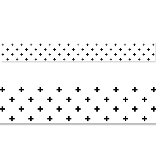 CTP Black Swiss Cross Bulletin Board EZ Border (Creative Teaching Press 10494)