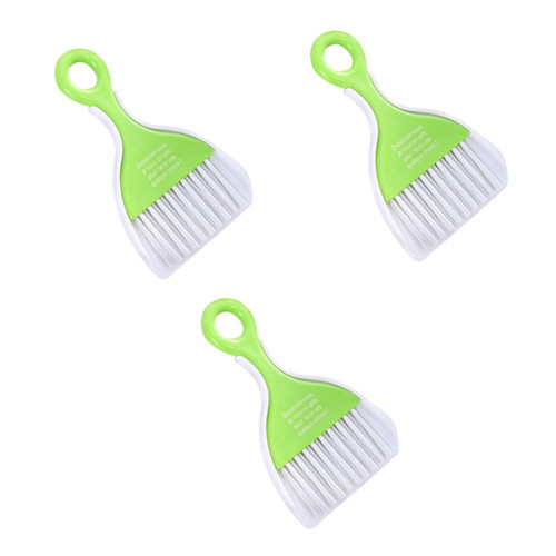 3pcs Table Sweep Broom Mini Dustpan and Brush Handheld Brush Mini Brush Table Sweep Brush Mini countertop Brush Mini Sweeping Brush Mini Broom Mini dust pan Desktop Computer Brush