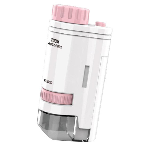 FRONC Handheld Microscope, High Magnification Pocket Microscope with Led Light, Battery Powered Mini Pocket Microscope, Comfortable Zoom Microscope, Hand Microscope for Science Microscope