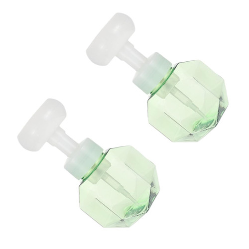 FOMIYES 2pcs Flower Sparkling Bottle face wash foaming Bottle soap Lotion Pump Bottles Foam Liquid Dispenser Facial Foam Cup Bubble Portable Sparkling Cup Top pp Material Travel