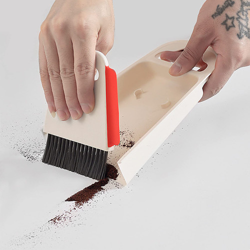 Mini Broom and Dustpan Set, Small Dustpan with Broom, Handheld Angle for Home Room Kitchen Car Office Lobby Indoor Floor Cleaning