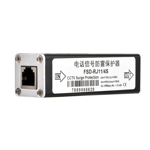 Rj11 Telephone Fax Surge Protector Lighting Thunder Arrester Protection Device 110V Rj11 Telephone Line Surge Protector Surge Protector Telephone Line Telephone Protectio