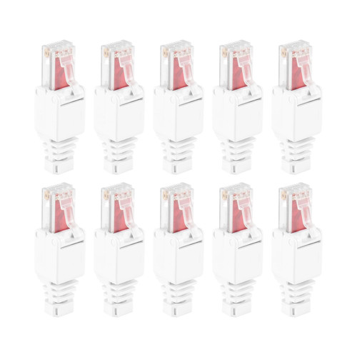 Dewedrt 10 x Network Connectors Tool-Free RJ45 CAT6 LAN UTP Cable Plug Without Tools Cat5 Cat7 Installation Cable Patch Cable