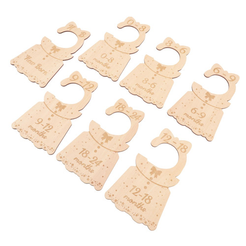 Toyvian 7pcs Divider Hangers for Kids Infant Clothes Hangers Baby Clothes Hangers Baby Closet Hangers Baby Coat Hangers Kids Hanger Toddler Hangers Infant Hangers Child Wooden Pendant