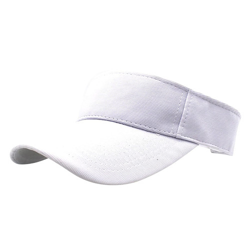 Sport Sun Visor Hats for Women Men Adjustable Empty Top Baseball Cap Summer Cotton Ball Caps Golf Tennis Visors White