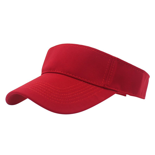 Sport Sun Visor Hats for Women Men Adjustable Empty Top Baseball Cap Summer Cotton Ball Caps Golf Tennis Visors Red