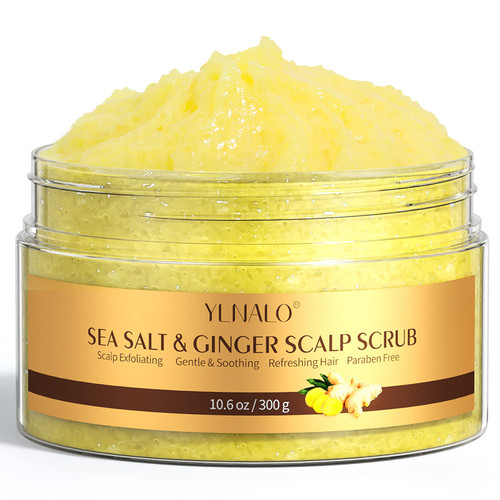 Scalp Scrub with Sea Salt and Ginger, Gentle Scalp Exfoliating, Removes Buildup, Dandruff Dry Scalp Treatment and Nourishing Hair, Parabens-free (10.6 oz / 300 g) Scalp Scrub with Sea Salt and Ginger, Gentle Scalp Exfoliating, Removes Buildup, Dandruff Dry Scalp Treatment and Nourishing Hair, Parabens-free (10.6 oz / 300 g)