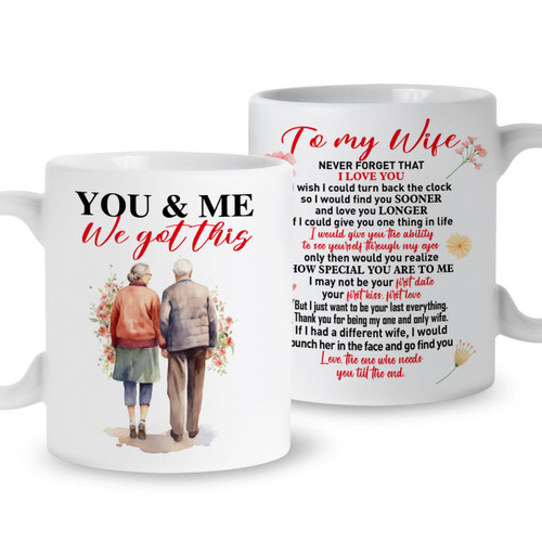 QVUXZ Wife Coffee Mug Gift, Never Forget That I Love You, Romantic Mug Gifts for Her Wife Wifey from Husband, Christmas Birthday Valentines Gift, Ceramic 11oz