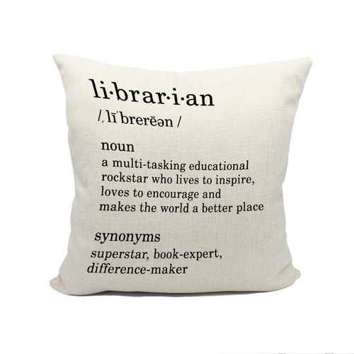 Mancheng-zi Librarian Pillow Covers 18x18, Librarian Gifts for Women, Librarian Appreciation Gifts, Library Worker Gifts, Librarian and Book Lover Gifts, School Librarian Gifts