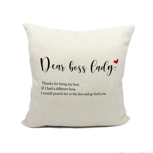 Mancheng-zi Boss Lady Gifts for Women, Bosses Day Gifts for Women, Gifts for Female Boss, Best Boss Gifts for Women, Dear Boss Lady Pillow Covers 18x18