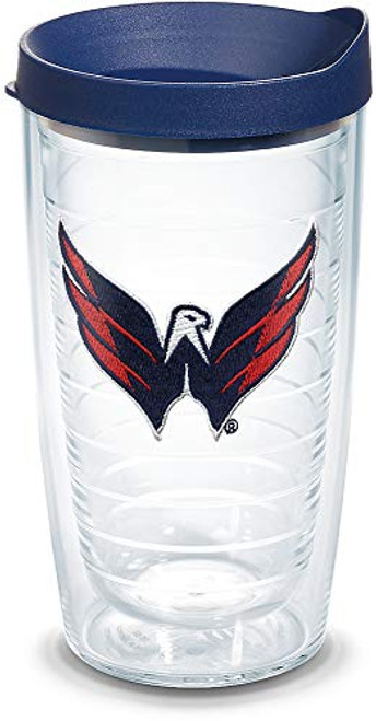 Tervis 1044693 NHL Washington Capitals Primary Logo Tumbler with Emblem and Navy Lid 16oz, Clear Tervis 1044693 NHL Washington Capitals Primary Logo Tumbler with Emblem and Navy Lid 16oz, Clear