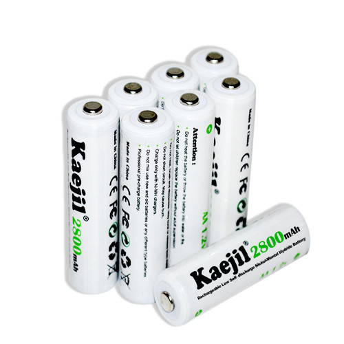 kaejil Rechargeable AA Batteries, 8-Pack Double A Battery 2800mAh, Pre-Charge NiMH Low Self Discharge Recharge up to 1200 Cycles