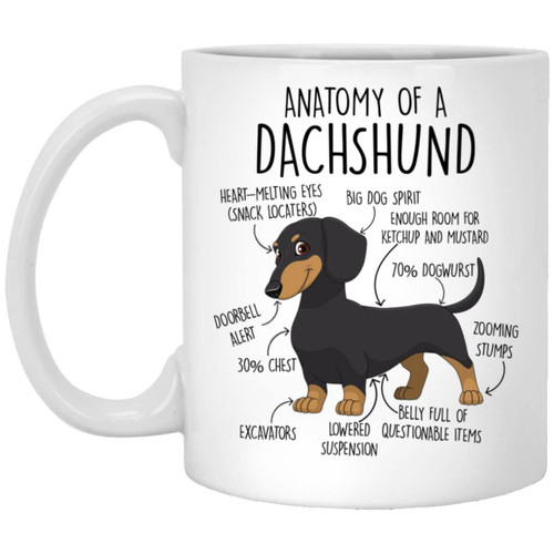 GreenStar Gifts Dachshund Coffee Mug, Cute Dachshund Gift, Dog Lover, Gift For Her, Him, Dachshund Mom, Dad, Anatomy, Birthday, Anatomy Of A Dachshund Mug 11oz GreenStar Gifts Dachshund Coffee Mug, Cute Dachshund Gift, Dog Lover, Gift For Her, Him, Dachshund Mom, Dad, Anatomy, Birthday, Anatomy Of A Dachshund Mug 11oz