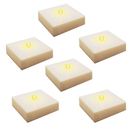 Lumabase 69506 6 Count Battery Operated LED LumaLite with Timer, Amber
