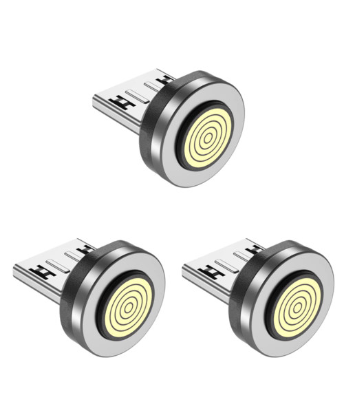 EndlesShine 9 Pins Magnetic Charging Cable Tips Connectors for Micro Android Devices Fast Charging(3 Pack), Magnetic Phone Cable Adapter(Micro USB)