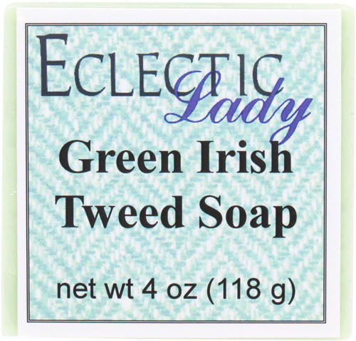 Eclectic Lady Green Irish Tweed Glycerin Soap, 4 oz Bar
